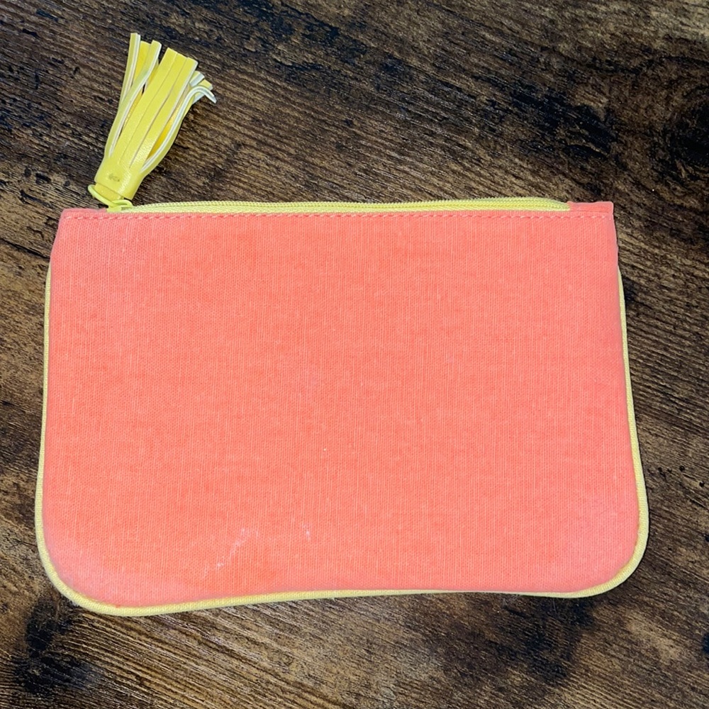 Ipsy Cosmetic Case * 7.5" xโ 5" * Orange/Yellow